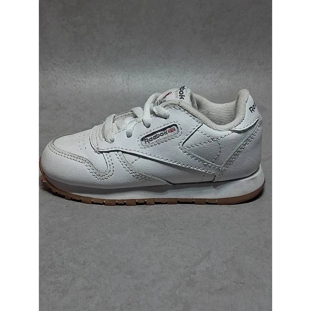 Reebok classic leather toddlers shoes core White size 6